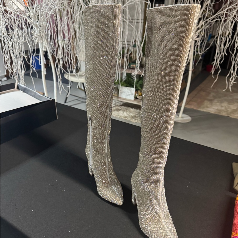 Inc tall shimmering boots